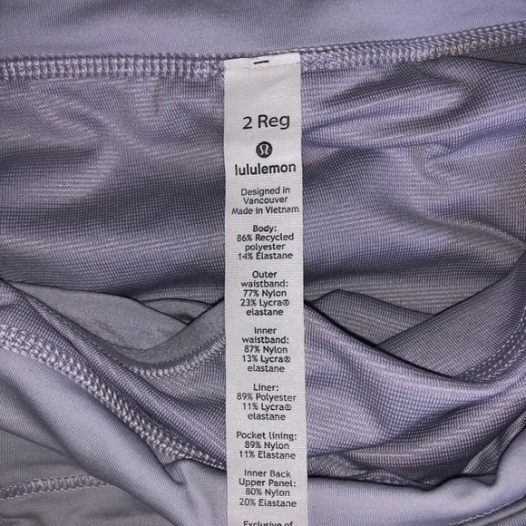 Lululemon Silver Lilac Speed up shorts 2.5” - Picture 7 of 7
